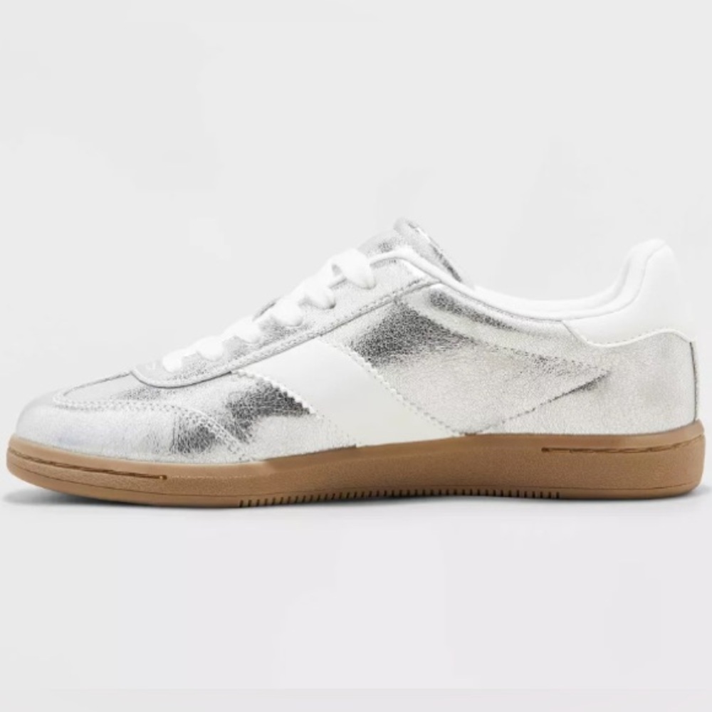 Universal Thread - Women's Spencer Fashion Sneakers Silver Size 6 - Picture 2 of 10